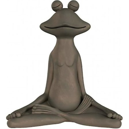 Sammakko-patsas sisä- ja ulkokäyttöön, meditoiva sammakko puutarha-patsas, joogaava sammakko eläinpatsas