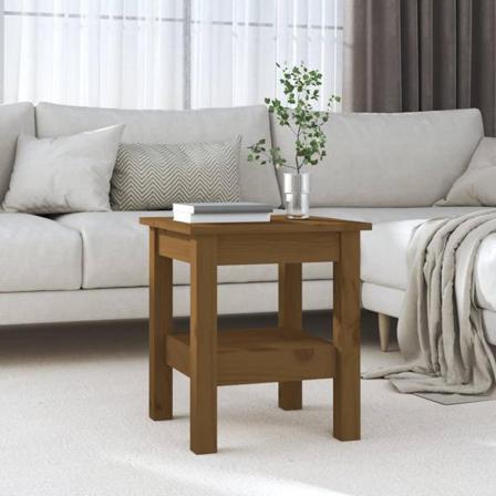 Vidaxl Soffbord Honungsbrun 35x35x40 Cm Massiv Furu Brun