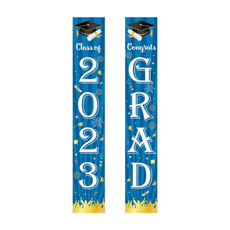 2023 Avgangs-verandadørbanner Konfirmasjonsseremoni hengende flagg