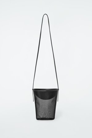 COS Women's Mini Bucket Bag Mesh in Black