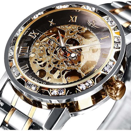 Klockor Herr S Klockor Mechanical Skeleton Classic Luxury Fashion Rostfritt 2y,kids,hane