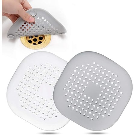 Hår Catcher, Avloppsskydd Silikon Hårplugg för Kvadratisk Dusch wi