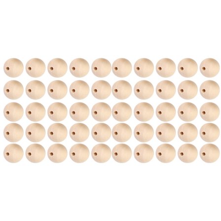 5 Pussia Puuhelmiä Luonnollinen Pyöreä DIY Kaulakoru Käsintehty Tarvikkeet 22mm/25mm/30mm(Luonnollinen Väri 25mm 10kpl)