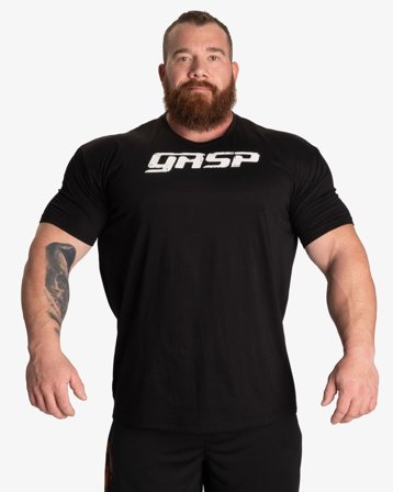 Gasp Legacy Gym Tee, Black/White - M