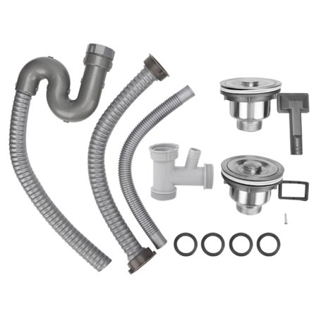 Rustfrit stål S-formet rør badeværelse håndvask afløb vandprop afløbsværktøj