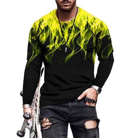 Herrar Casual T-shirt Långärmad Topp