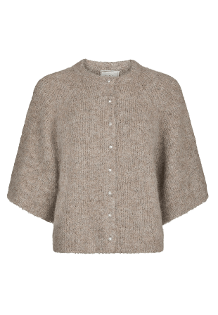 Neo Noir Amaya Fluffy Knit Cardigan Stickat Dam Beige 36