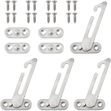 4 stk. UPVC-vinduesbegrænser i rustfrit stål