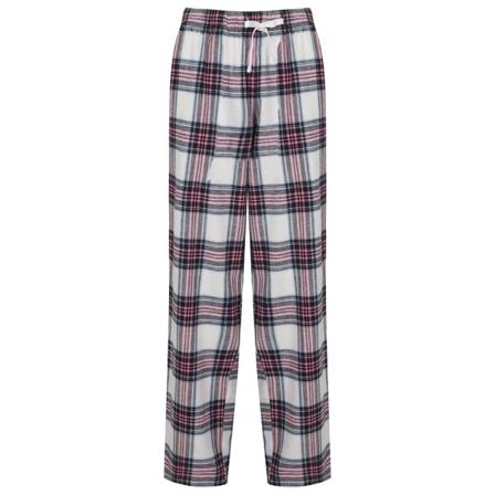 Dam/Dam Tartan Lounge Pants Vit/Rosa Rutig White/Pink Check M