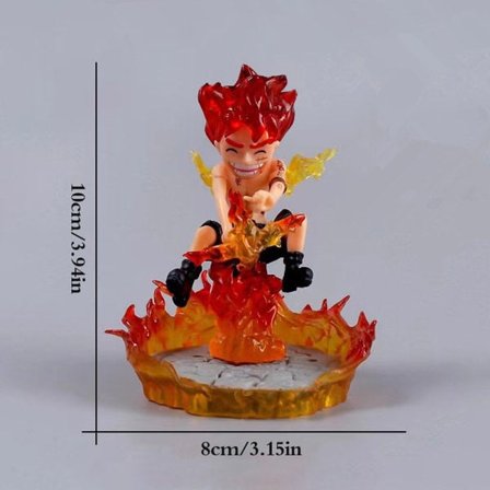 RYI-One Piece Figur Nika Luffy Gear 5 Q Versjon Action Figur Stat Rød