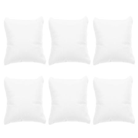 6 stk Hvite Puteur for Klokker, Klokkeputeboks, Klokkedisplaypute, Smykkedisplaypute White 1 9X8CM