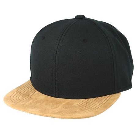 Equip - Svart snapback Keps - Blank Suede Black Snapback @ Hatstore