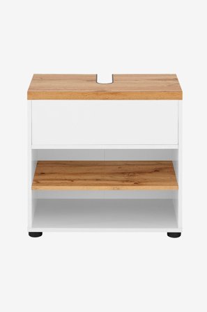 Loft24 - Tvättställsskåp Thessa 60 1 Flip - Vit - Badrumsmöbler - Från Homeroom