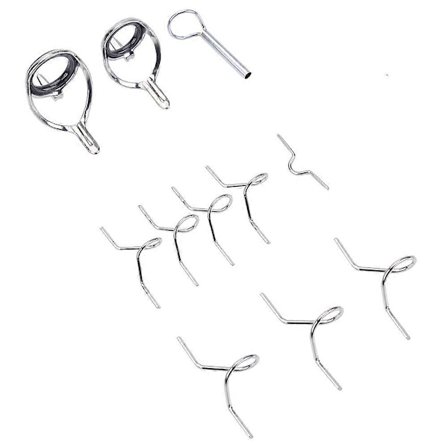 Fluestang Byggesett Rustfritt Stål Stangringer Snake Guides Fiskeutstyr