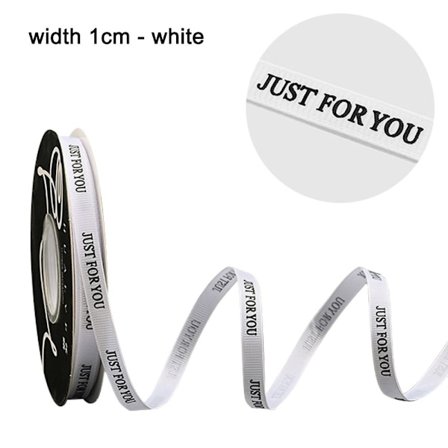 1 rull silkebånd kakebånd BREDDE 1CM - HVIT BREDDE 1CM -