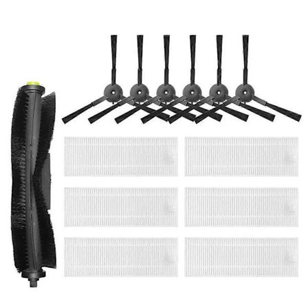 13 kpl rullaharjasuodattimen sivuharjan varaosat Qihoo 360 S10 X100 Max -robotti-imurille