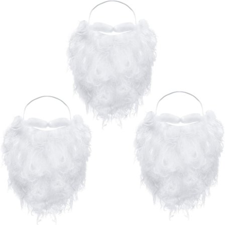 Sjov Julemandsskjæg Kostume Falsk Hvidt Skæg Julemandsskjæg Co