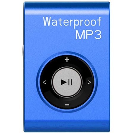 IPX8 Vattentät MP3-spelare för simning Inbyggd 8GB MP3 Musikband FM-radio Hi-Fi Hörlurar Dykning Surfing Undervattenssporter Löpning-Blå
