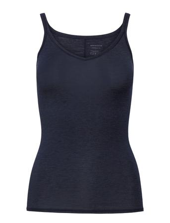Spaghetti Top T-shirts & Tops Sleeveless Marineblå Schiesser