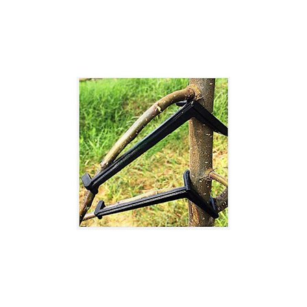 Hedelmäoksan levittäjä, tukikehys omenapuiden ja muiden hedelmäpuiden vahvoille oksille, tukee uutta oksakasvua, 10 kpl mustia kiinnitysklipsuja