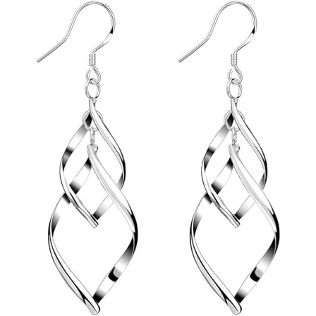 Par Sterling Sølv Dingle Øredobber for Kvinner Lange Duske Øredobber Gave til Kone