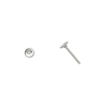 Öronstift Av Kirurgiskt Stål, 4mm Platta, 2 Par Silver