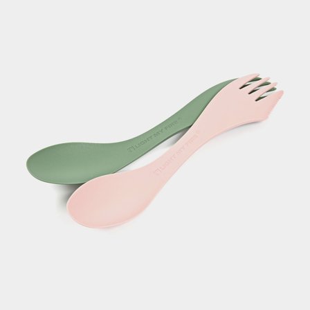 Sporkar Light My Fire Sporkar Medium Bio SandyGreen / DustyPink, 20 cm, 2-pack - camping