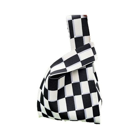 Stickad handväska Tygväska SVART