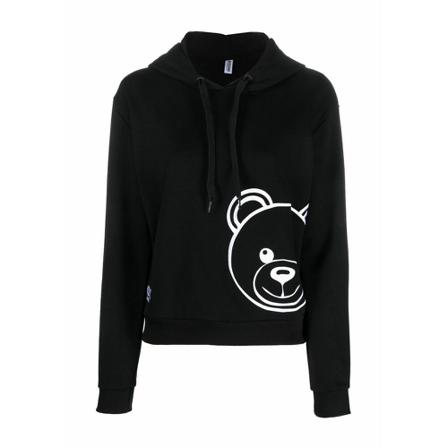 Moschino, Hoodies Czarny, Kobieta, Rozmiar: M