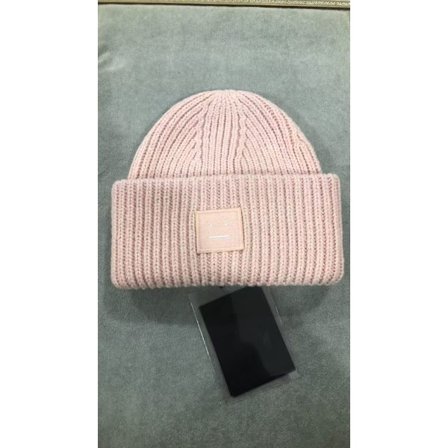 Ny minimalistisk varm vintermössa i ull för kvinnor - blekt PU