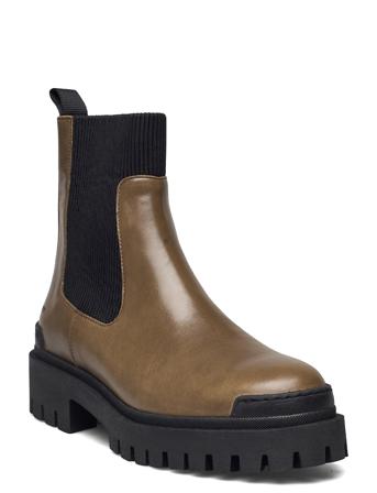 Boots - Flat Shoes Chelsea Boots Brun ANGULUS