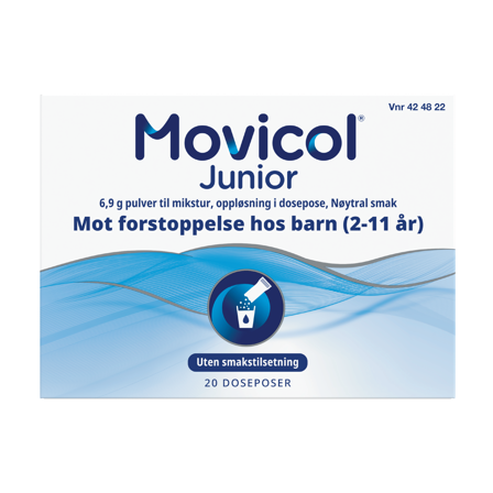 Movicol Junior Pulver til mikstur, 20 stk.