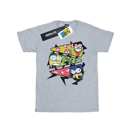DC Comics herr Teen Titans Go Pizza Slice T-shirt M Sports Grey