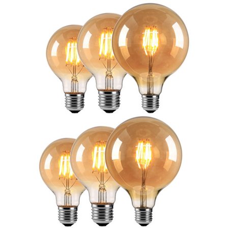 Lyspærer med øjenbeskyttelse for behagelig belysning, bred anvendelse vintage Edison-lyspærer med dæmpbart varmt hvidt lys, energibesparende