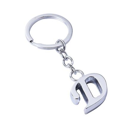 Alfabet D Hänge Nyckelring Cool Bokstav Legering Kreativ Present Bilnyckelring Nyckelhållare Handväska Dekor Telefonhänge IC