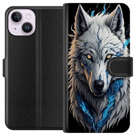 Kompatibel Tegnebogsetui til Apple Apple iPhone 15 ulv