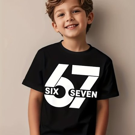 Hauska T-paita pojille - 67-vuotissyntymäpäivä T-paita numerolla 67, pehmeä kangas juhliin ja kouluun