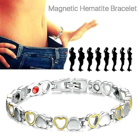 Magnetiskt hälsoarmband för lindring av karpaltunnelsyndrom, artrit och kronisk smärta Gold Silver