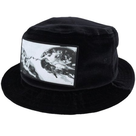 Calza Pennello - Svart bucket Hatt - Creation Of Adam Velvet Black Bucket @ Hatstore