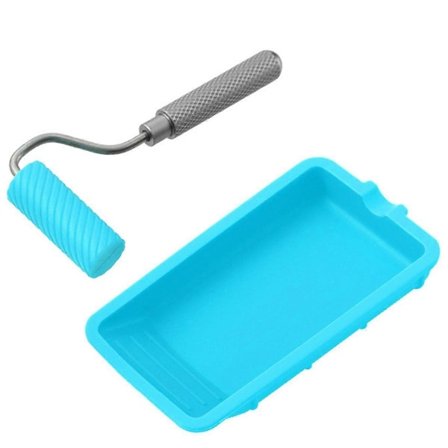 Silikone Limrulle med Bakke 48mmX20mm Rullehåndtag