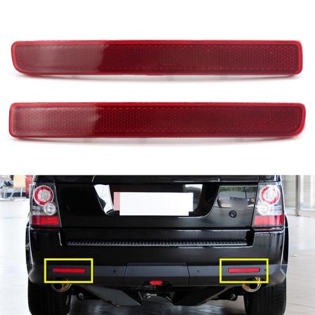1 Par Bakre Bumper Reflektor Rød Linse Advarselsstripe For