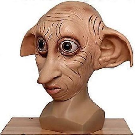 Dobby Latex Mask Halloween Maskeradfest Cosplay Helhuvudmask Accessoar Kostymrekvisita