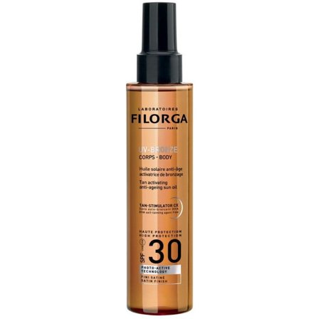 Filorga Uv-Bronze Body 30 Olio Solare Anti-Età Acceleratore Di