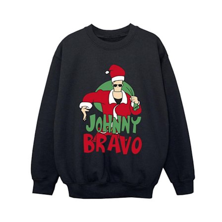 Johnny Bravo Boys Johnny Christmas Sweatshirt 5-6 år Svart