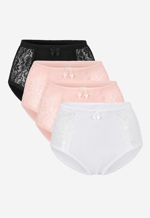 Cellbes of Sweden - Shapingtrusse 4-pack i lys rosa + hvid + sort til damer i størrelse 46/48