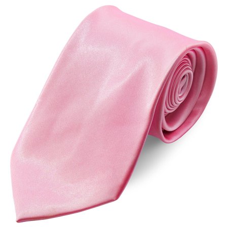Skinnende Babypink 8cm Slips til mænd - Ensfarvede slips