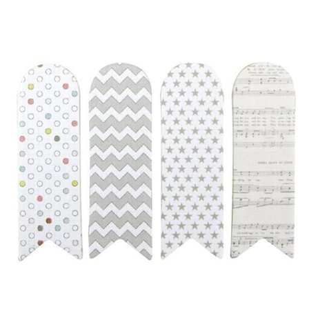 80 selvklæbende bogmærker - hvidmønstret