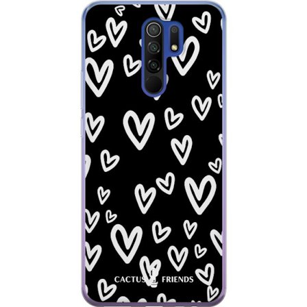 Yhteensopiva Puhelinkuori Xiaomi Xiaomi Redmi 9 Cactus and Friends - Handdrawn Love Chaos