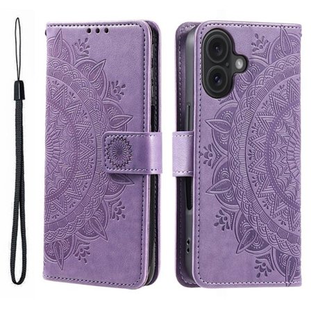 SKALO iPhone 17 Mandala Flip Cover - Lilla