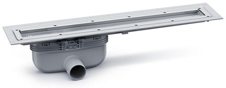 Purus Line Vinyl Plus 700 Gulvsluk uten sil, Ø50 sideutløp 730 mm, Innendørsavløp